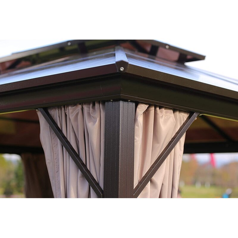 Erommy 13 Ft. W x 10 Ft. D Aluminum Paito Gazebo