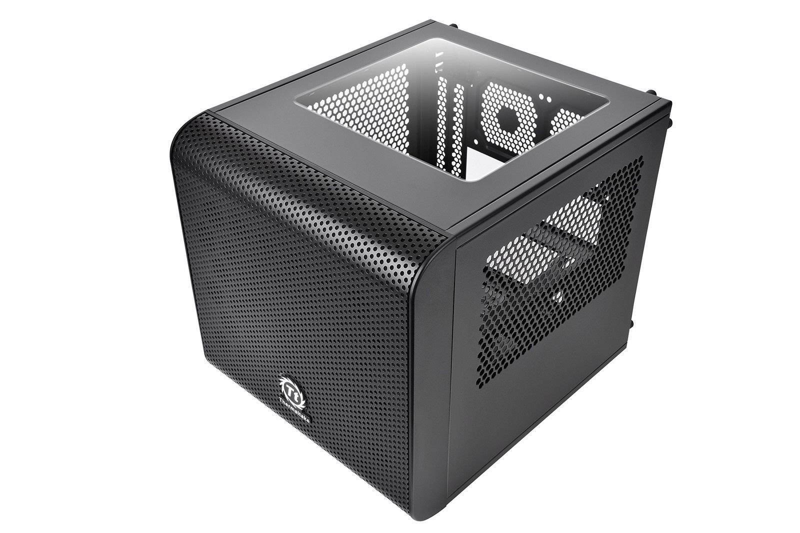 Thermaltake Core V1 mini-ITX Mini-Tower Computer Case, Black