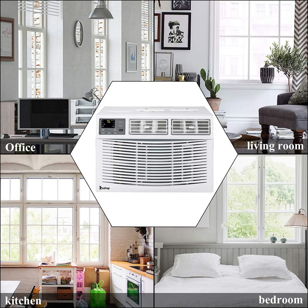 110V 1600W Air Conditioner White ABS Window Type Refrigeration/Energy Saving/Fan/Dehumidification Portable All-in-One,Used in rooms, offices