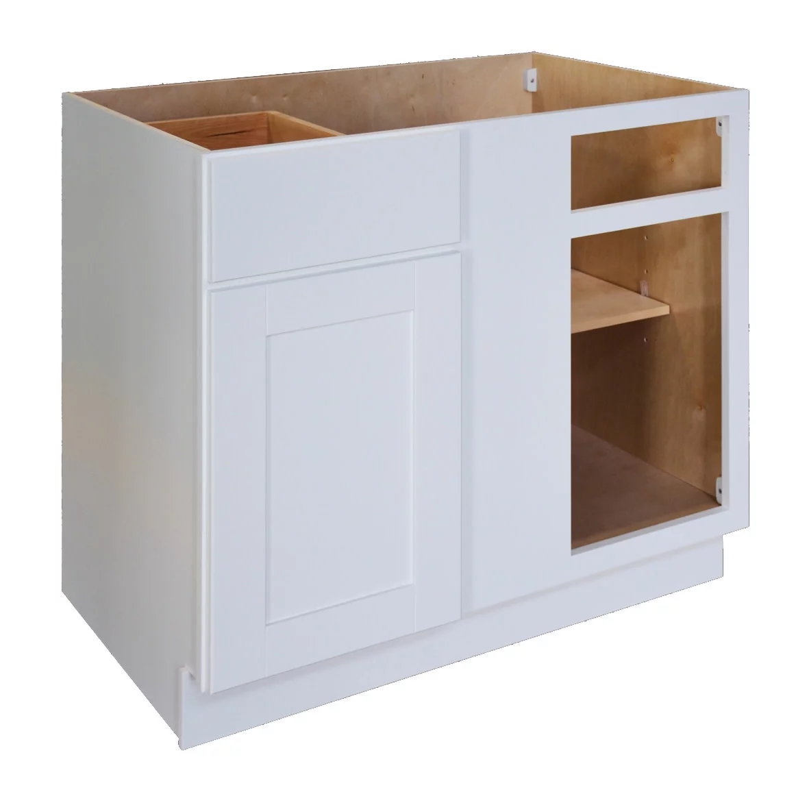 Sunny Wood Shb42bc-A Shaker Hill 36" Blind Corner Base Cabinet - White