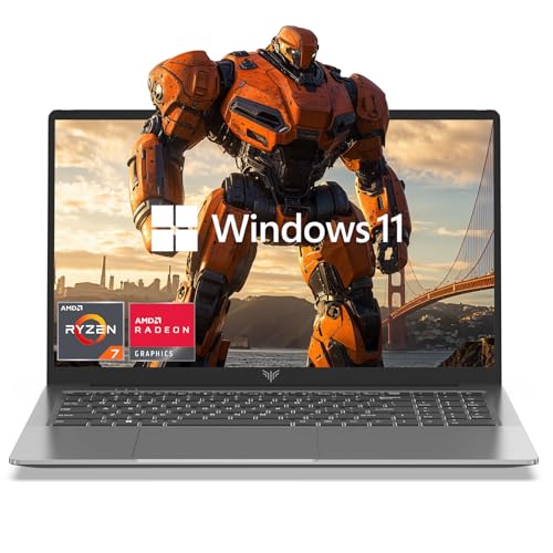 Laptop AMD Ryzen 7 5700U 15.6-in 16GB DDR4 512GB NVMe SSD AMD Laptops Notebook-Computer WiFi 6 Numeric Keypad HDMI Type-C 3.5mm Audio Webcam USB 3.2