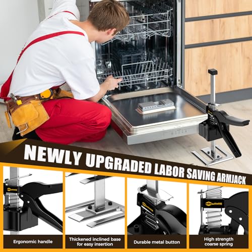 Labor Saving Handle 12 In Lever Arm Lifter Drywall Lift for Wall Tile Locator, Multi-Function Height Adjustment Lifting Device,Door Panel