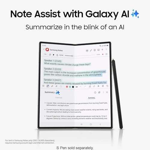 Amazon Renewed Galaxy Z Fold 6 256GB Unlocked Android Smartphone, Circle to Search, Handsfree Live Interpreter, AI Photo Edits, Large Screen, 2024