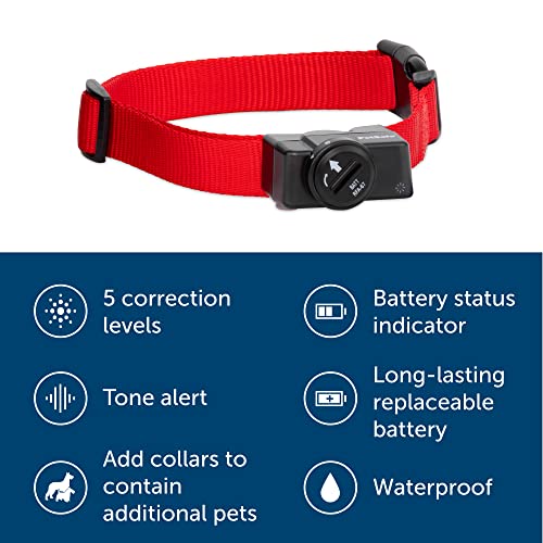 PetSafe Original Wireless Electric Fence for Dogs, Portable for Travel Covers Up to 1/2 Acre, Waterproof Collar for Pets 8lb+ with Tone/Static (Gray)