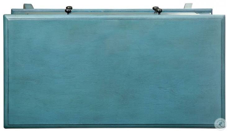 Furniture of America Sian Antique Teal Hallway Cabinet