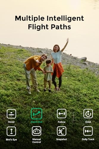 X1 Drone with Camera, Self-Flying Camera Drone with Follow Me Mode, Foldable Mini Drone with HDR Video Capture, Palm Takeoff