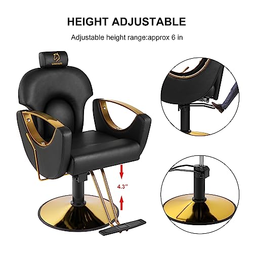 Reclining Barber Chair Salon Chair Height Adjustable Hydraulic Chair Barber Chairs Salon Hydraulic Recliner Chair Hydraulic Pump Profession Shampoo