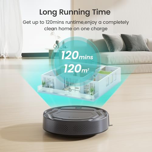 Lefant M3 Robot Vacuum, Robot Vacuum and Mop, 12000Pa Suction, Anti-Tangle Brushes, Dual Spinning Mop, Auto Mop Washing, Drying, Self-Emptying