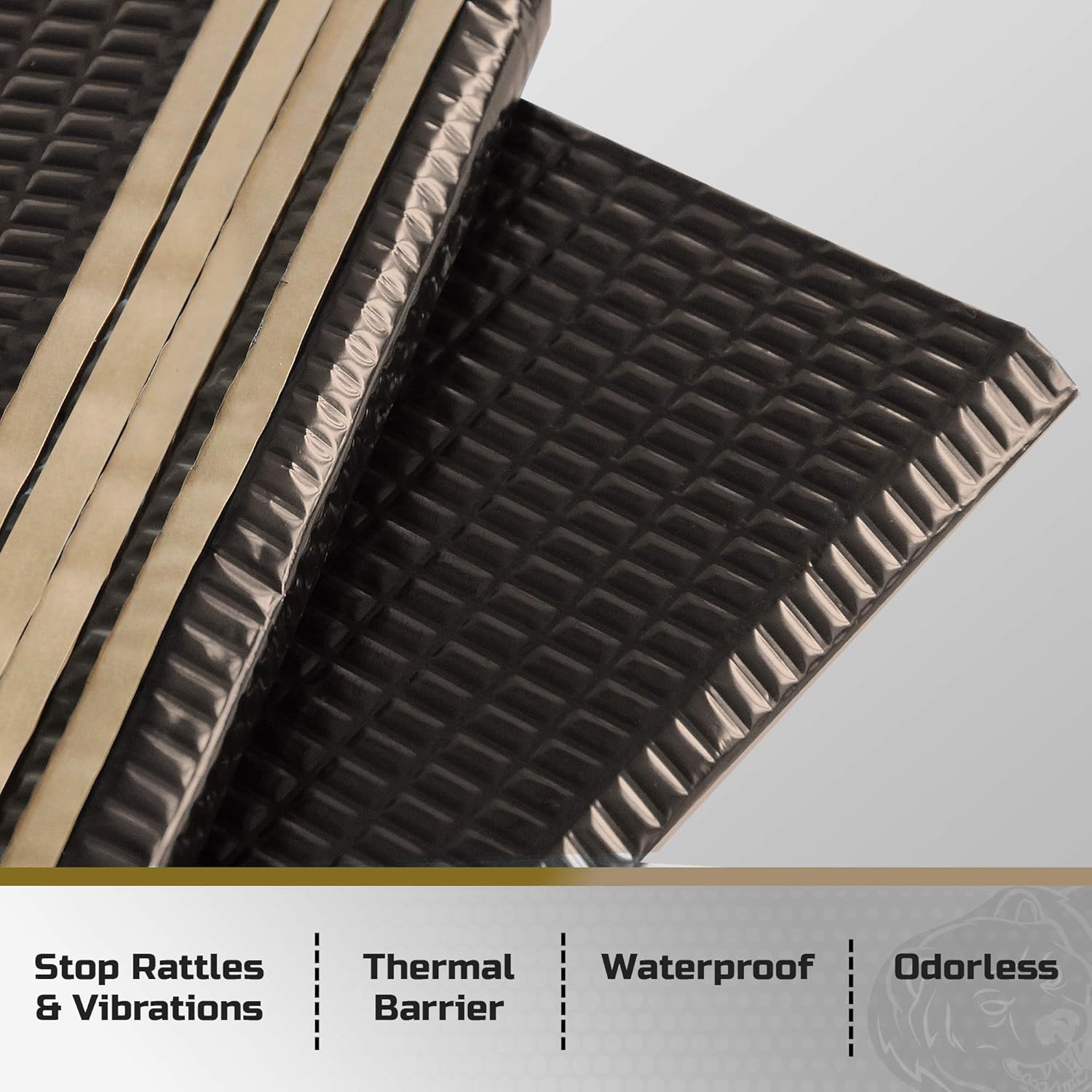 Siless Black 50 mil 52 sqft Sound Deadening mat - Sound Deadener Mat - Car Sound Dampening Material - Sound dampener