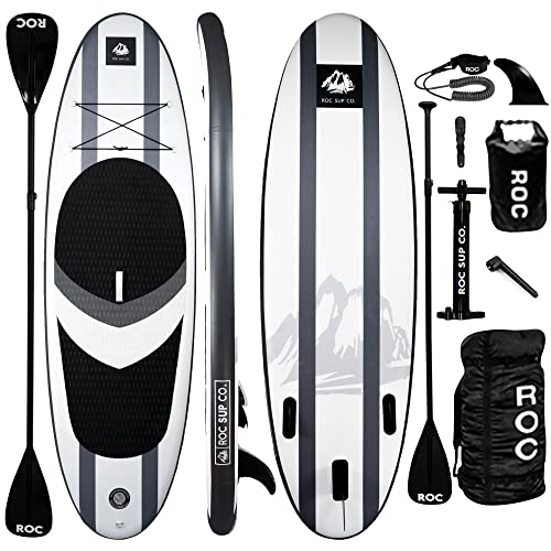 Roc Inflatable Stand Up Paddle Boards with Premium SUP Paddle Board Accessories, Wide Stable Design, Non-Slip Comfort Deck for Youth & Adults