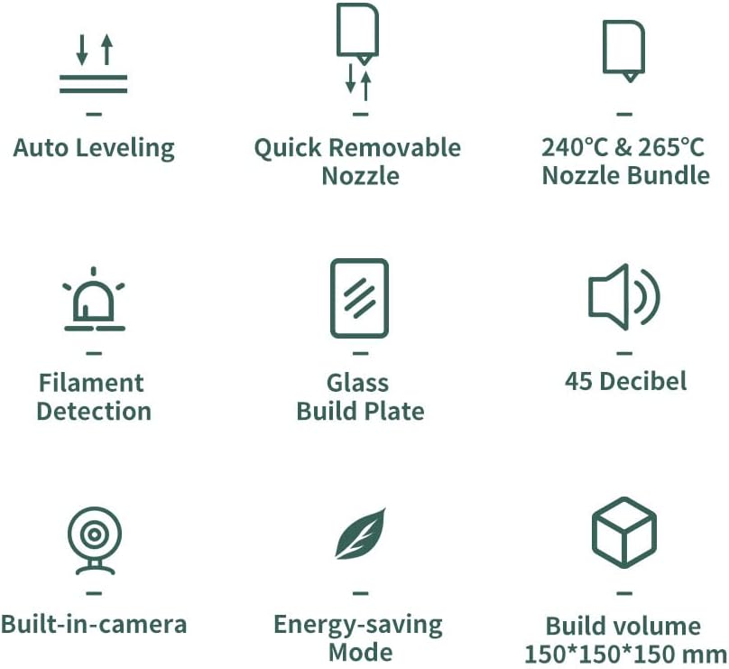 Flashforge Adventurer 3 3D Printer Leveling-Free with Quick Removable Nozzle and Heating Bed, Built-in HD Camera, Wi-Fi Cloud Printing