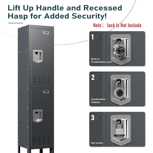 Metal Cabinet Home Office Storage,Lockers,Lockable Employees Metal Locker with Door,54" Height Steel Locker,Lockable Steel Locker for Gym,School,Home
