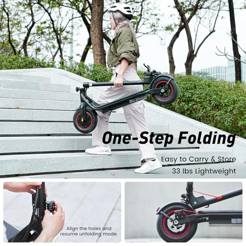 Electric Scooter, 500W/350W Powerful Motor, 22/18 MPH Top Speed, 23/21 Miles Long Range, 10"/8.5" Pneumatic Tires, Smart App
