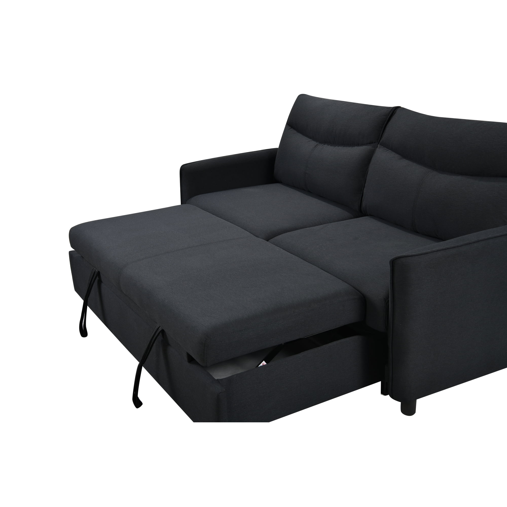 3 in 1 Convertible Sleeper Sofa Bed, Modern Fabric Loveseat Futon Sofa Couch w/Pullout Bed, Small Love Seat Lounge Sofa w/Reclining Backrest