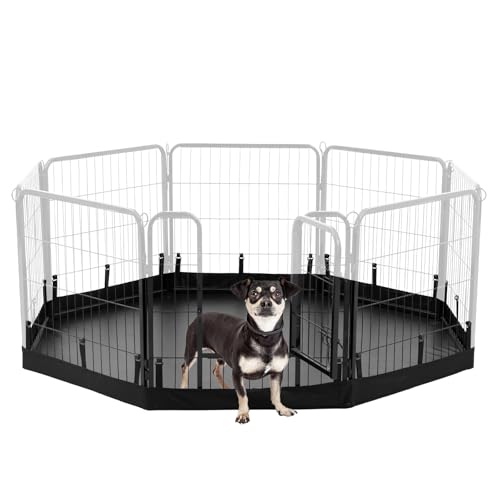 PJYuCien Dog Playpen Plus Storage Bag, 32" H 8 Panels Puppy Pen with Square Bottom, Heavy Duty Dog Fence for Puppies/Small Dogs