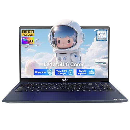 NIMO 15.6" IPS FHD-Business-Laptop, Intel 6 Core i3-1215U 8GB RAM 256GB SSD (Beat i5-1135G7