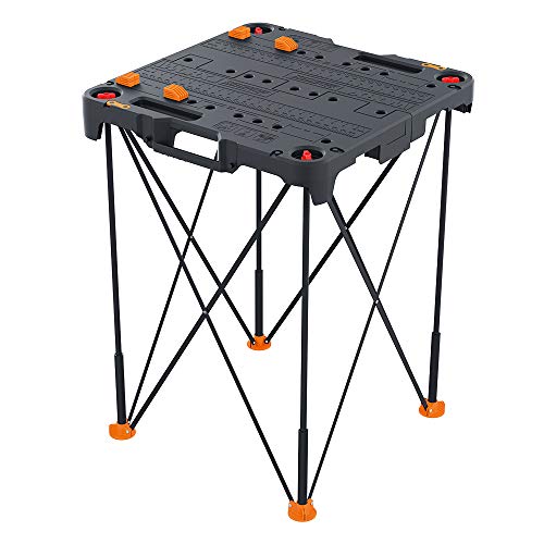 Worx Pegasus 2-in-1 Folding Work Table & Sawhorse, Easy Setup Portable Workbench