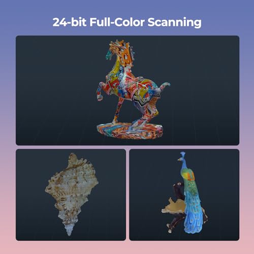 Creality CR-Scan Raptor Pro 3D Scanner for 3D Printing, 22+7 Blue Laser Lines, 30-60fps High Frame Scanning, 24-Bit Full-Color Scans