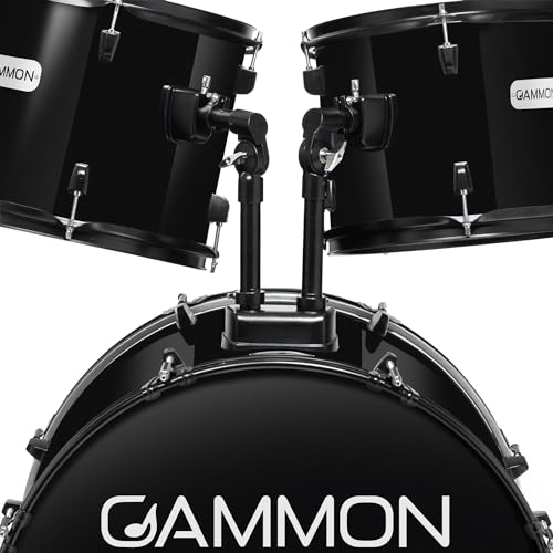 Full Size Complete Adult 5-Piece Drum Set with Cymbals, Stands, Stool, and Sticks - Blue