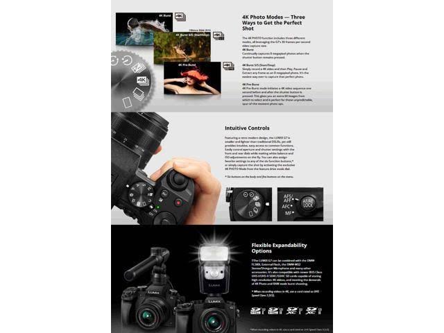 Panasonic Lumix DMC-G7 Camera (Body Only, Pal, Black)