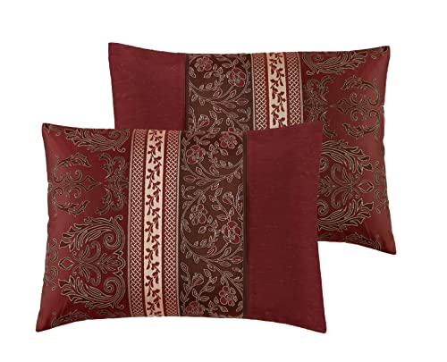 Riverbrook Home 100% Polyester Comforter Set, Queen, Hillcrest - Ivory/Gold, 9 Piece Set
