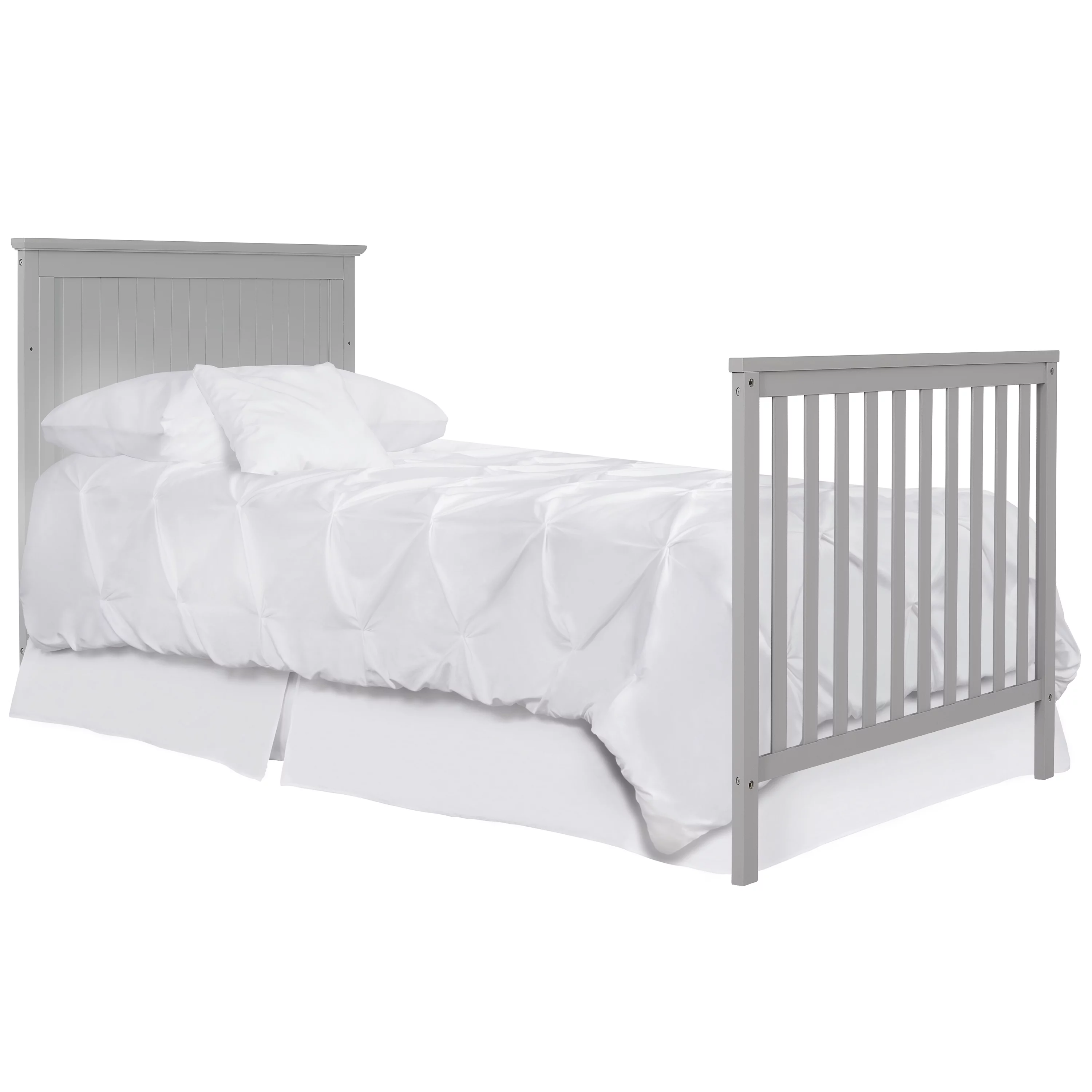 Dream On Me Ava 4-in-1 Convertible Mini Crib, Pebble Grey