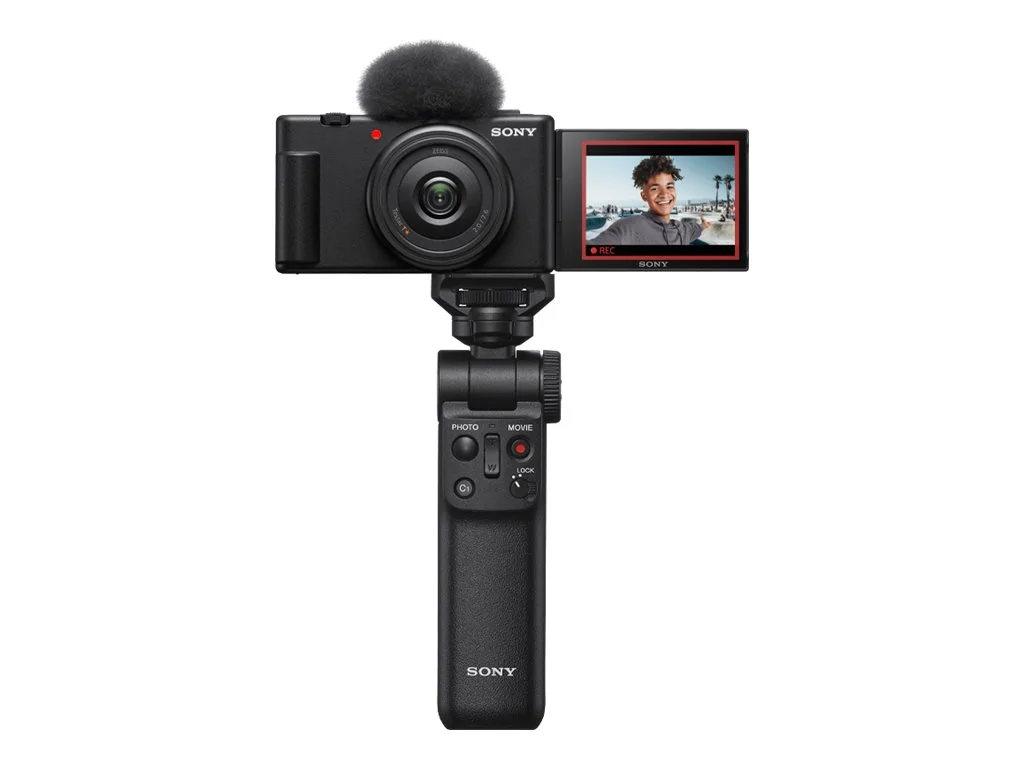 Sony ZV-1F - Digital camera - compact - 20.1 MP - 4K / 30 fps - ZEISS - Wi-Fi, Bluetooth - black