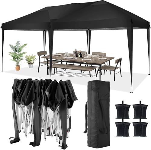 COBIZI Canopy 10x20 Pop Up Canopy Tent with 6 Sidewalls Party Tents for Parties Weddings Backyard Waterproof Canopy Outdoor Commercial Canopy Event