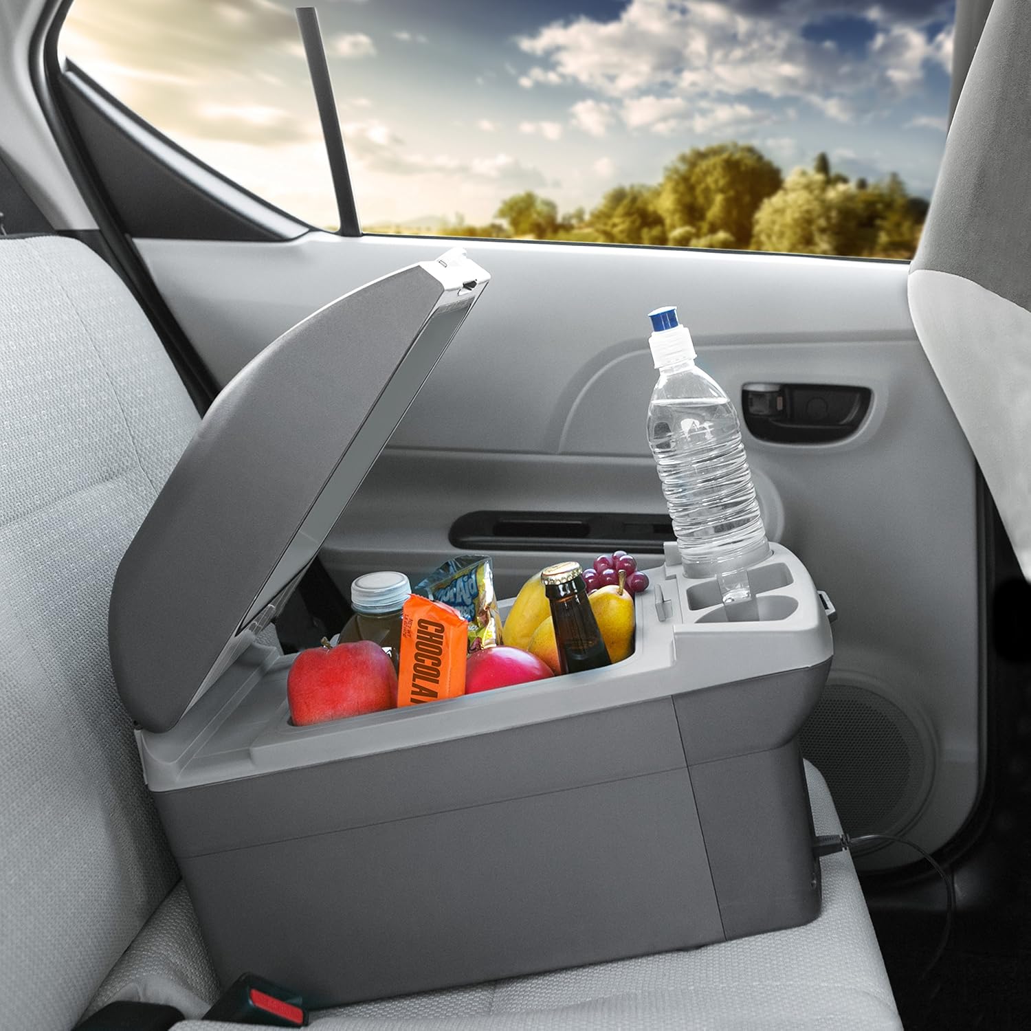Wagan EL6214 12V Personal Thermoelectric Cooler/Warmer, 14 Liter Capacity, Portable Electric Car Cooler Warmer with 12/24V DC