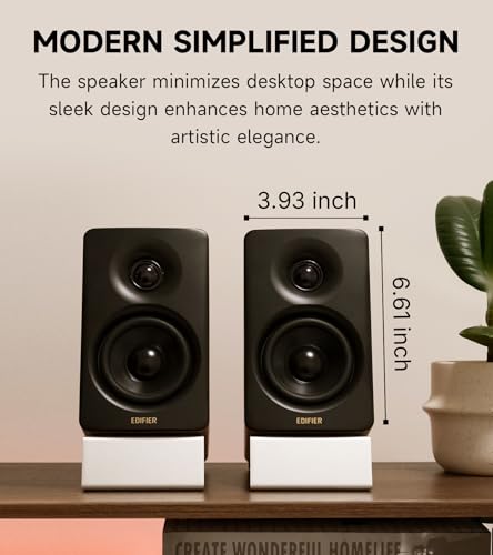 Edifier M60 Multimedia Speaker Bluetooth 5.3, 66W RMS, Hi-Res Audio & Hi-Res Wireless Audio, LDAC,3" Mid Bass & 1" Tweeter, USB-C & Aux Inputs