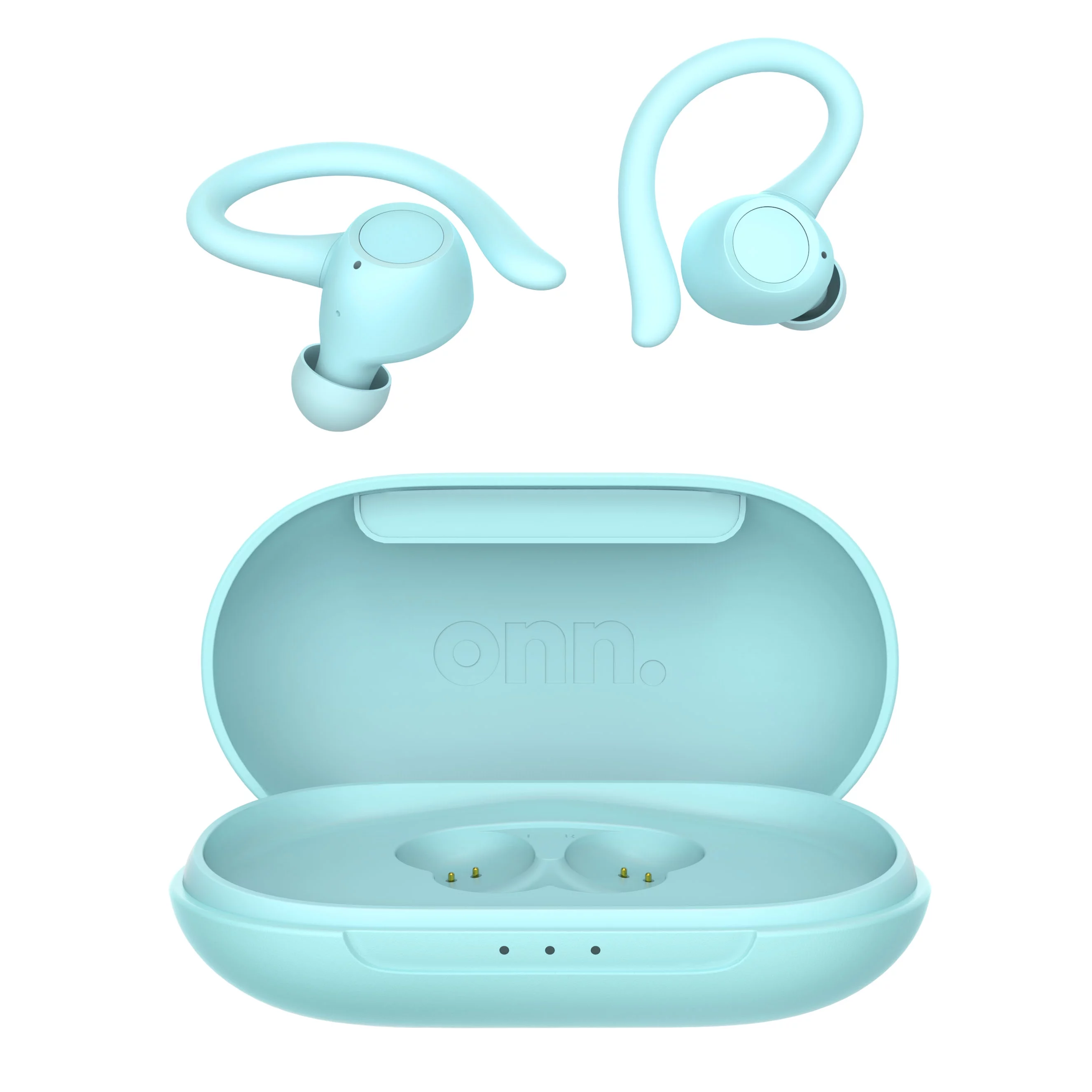 onn. Bluetooth True Wireless Earbuds with Earhook for Sport, Aqua - Curated Treasures Market