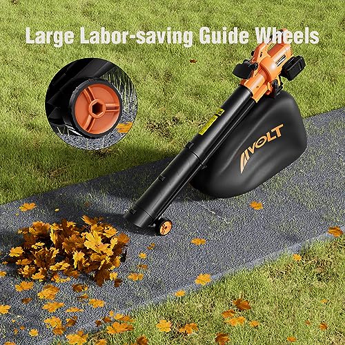 AIVOLT Cordless Leaf Blower Vacuum with Bag, 3 in 1 40v Battery Powered Leaf Blower, Vacuum, Mulcher, 150MPH Air Speed, 6-Speed Dial