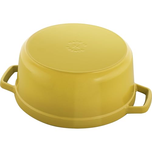 STAUB Cast Iron Dutch Oven 5.5-qt Round Cocotte, Made in France, Serves 5-6, Black Matte