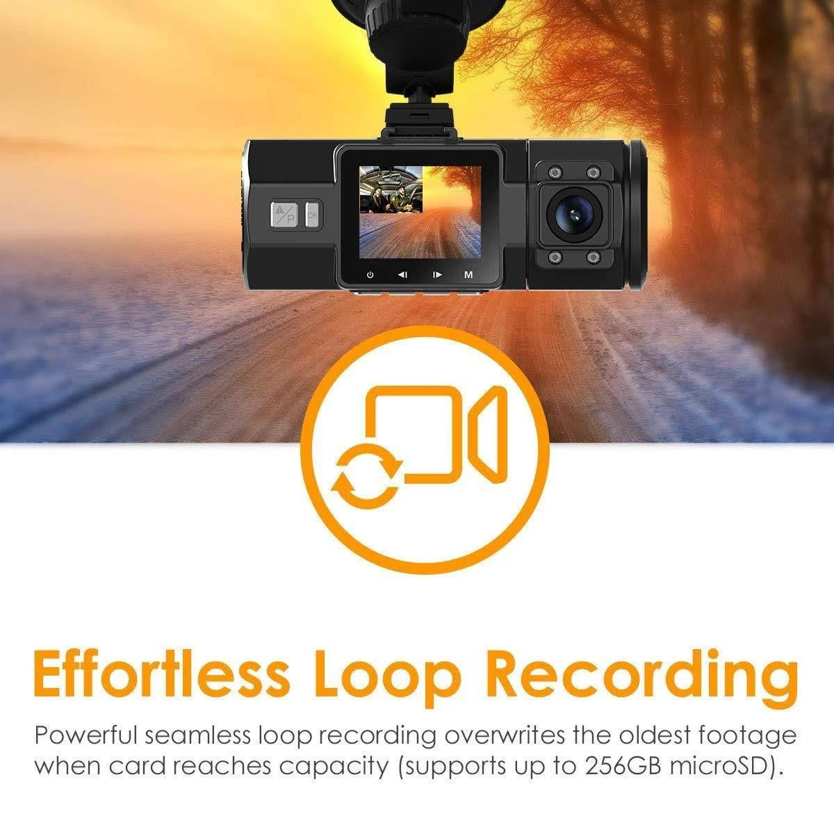 Vantrue N2 Pro Uber Dual 1080p Dash Cam , 2.5K 1440p Dash Cam , Front and Inside Accident Car Dash Camera with Infrared Night Vi