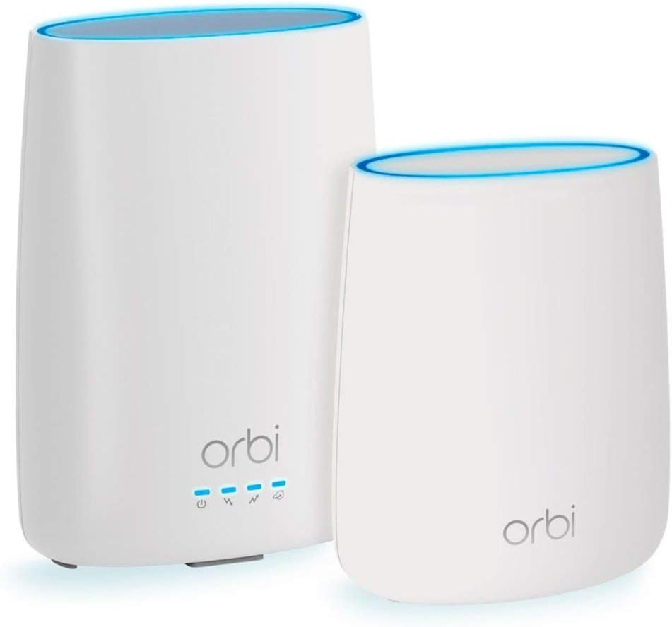NETGEAR Orbi Built-in-Modem Whole Home Mesh WiFi System with all-in-one cable modem and WiFi router and single satellite extender with speeds up to