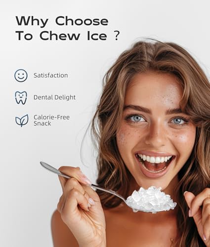 ecozy Nugget Ice Maker Countertop, Ice Maker with 33 lbs/24H, Crushed Pellet Ice Cubes, One-Click Operation Ice Machine with Self-Cleaning