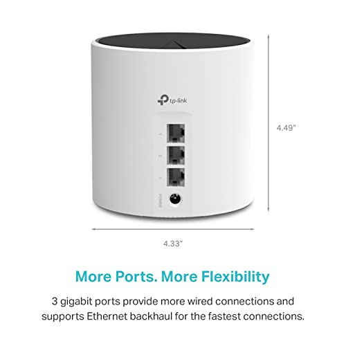 TP-Link Deco X55 AX3000 WiFi 6 Mesh System - Covers up to 6500 Sq.Ft, Replaces Wireless Router and Extender, 3 Gigabit Ports per Unit