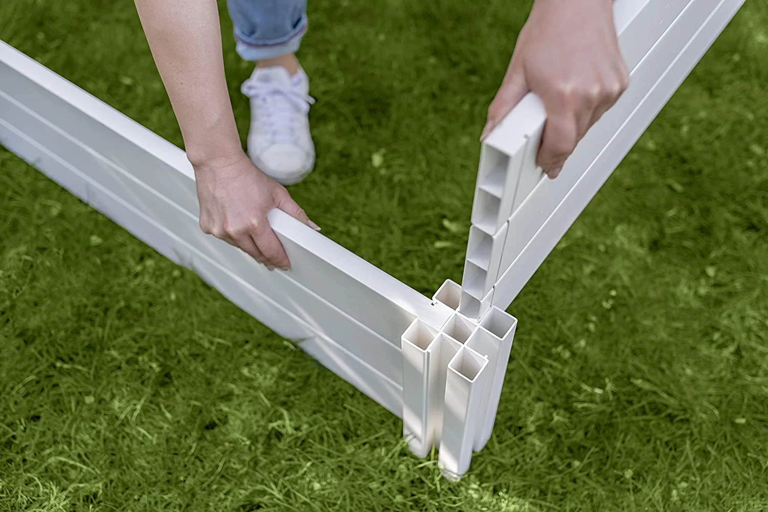 Vita Classic 4 ft x 4 ft x 11 in White Vinyl Raised Garden Bed, VT17108 - Curated Treasures Market