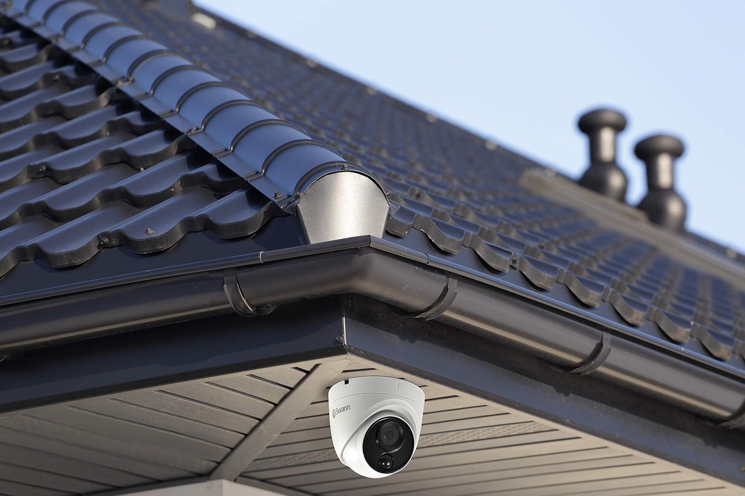 Swann PIR Dome Security Camera, 4K Ultra HD Surveillance Cam w/Night Vision, Indoor/Outdoor, Heat & Motion Sensing, Add to DVR, SWPRO-4KDOME