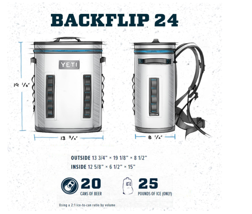 YETI Quart Cooler Backpack, Leak-Proof Insulated Cooler Bag with HydroLock Zip