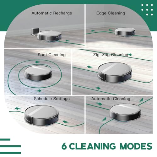 Robot Vacuum and Mop Combo, 2-in-1 Robotic Vacuum Cleaner with Tangle-Free Suction, WiFi/Alexa/App Control, Auto Recharge