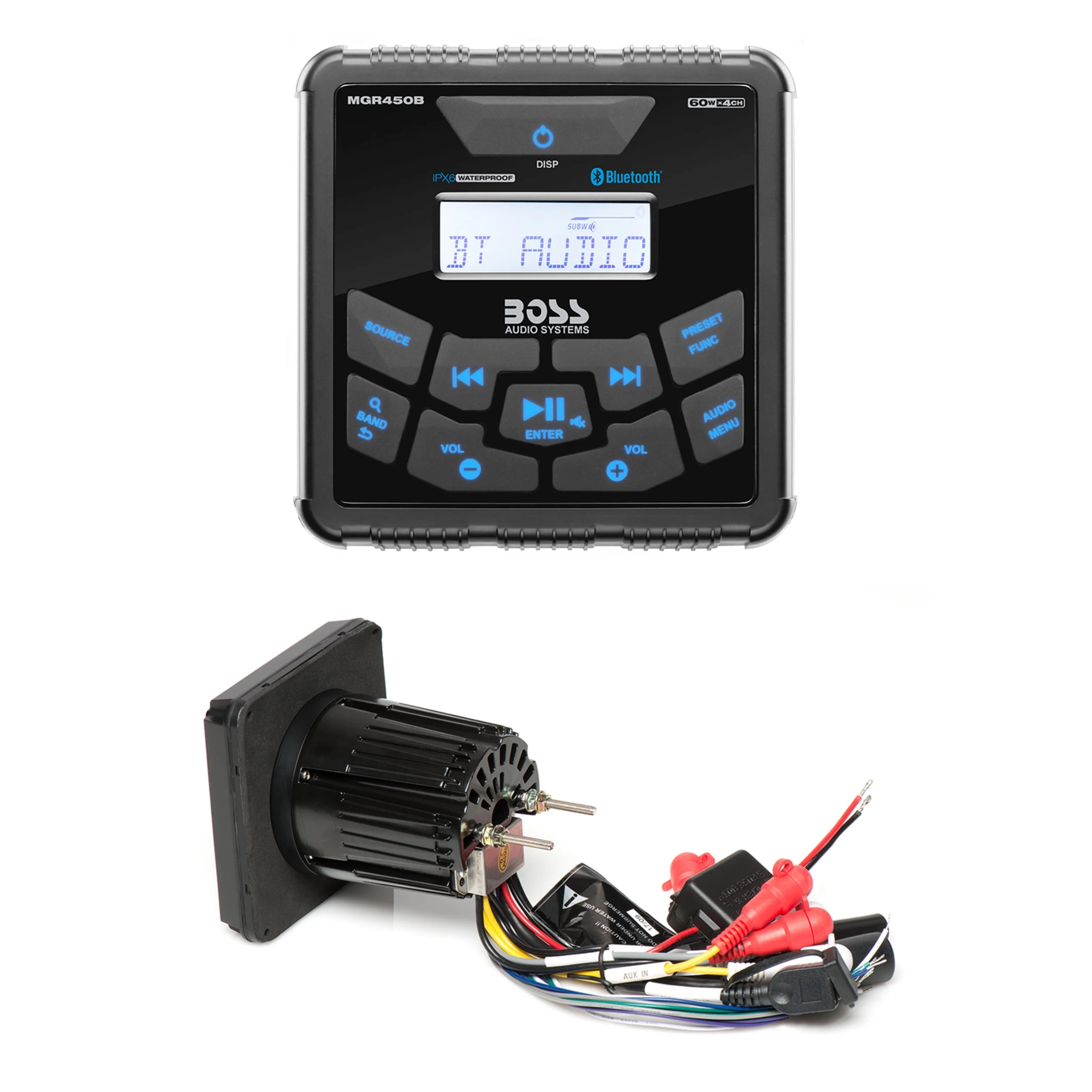 BOSS Audio MGR450B Marine Bluetooth MP3 Radio Stereo Boat Audio Receiver Player