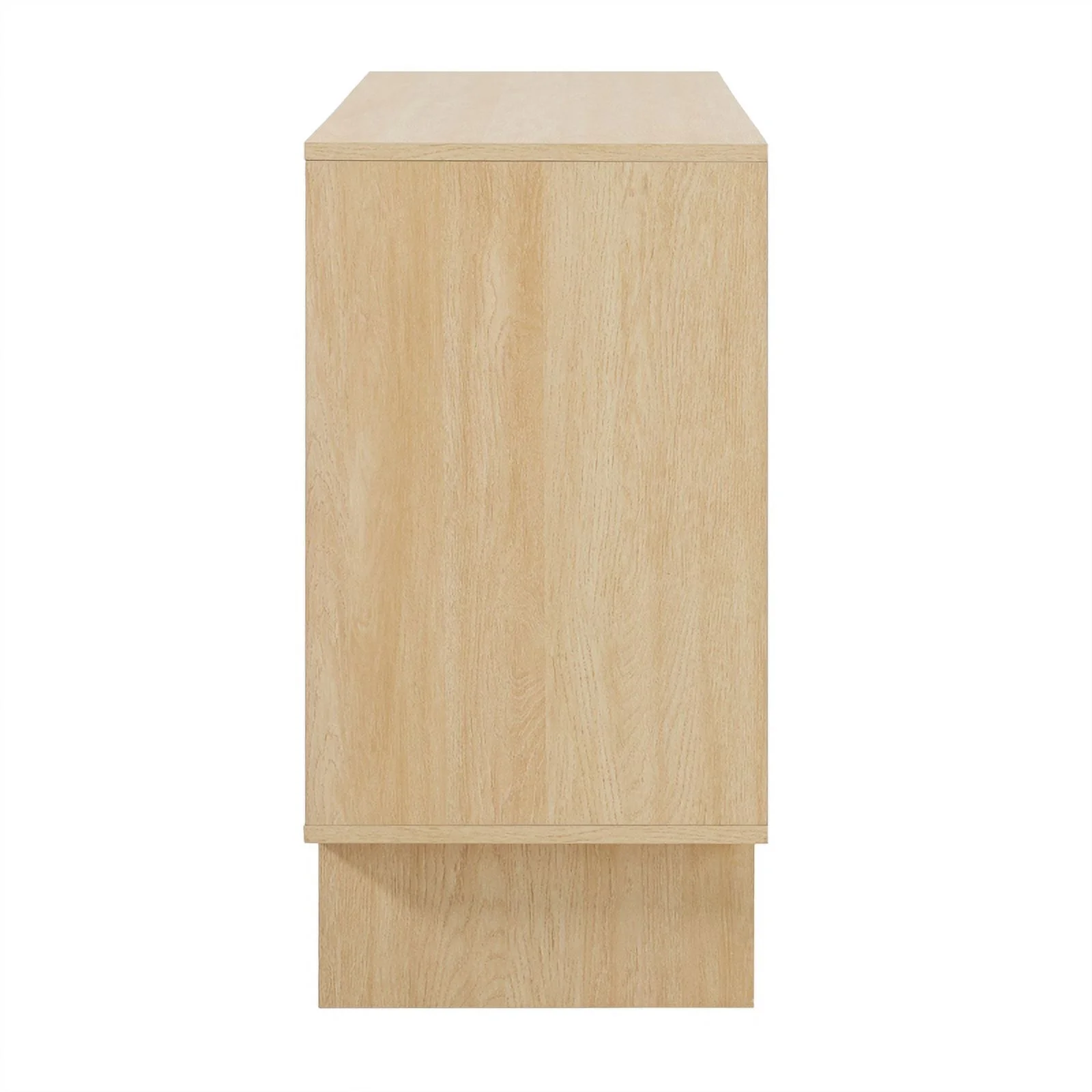 Pemberly Row Modern Beveled 2-Door 2-Drawer Wood Sideboard 63" - Coastal Oak