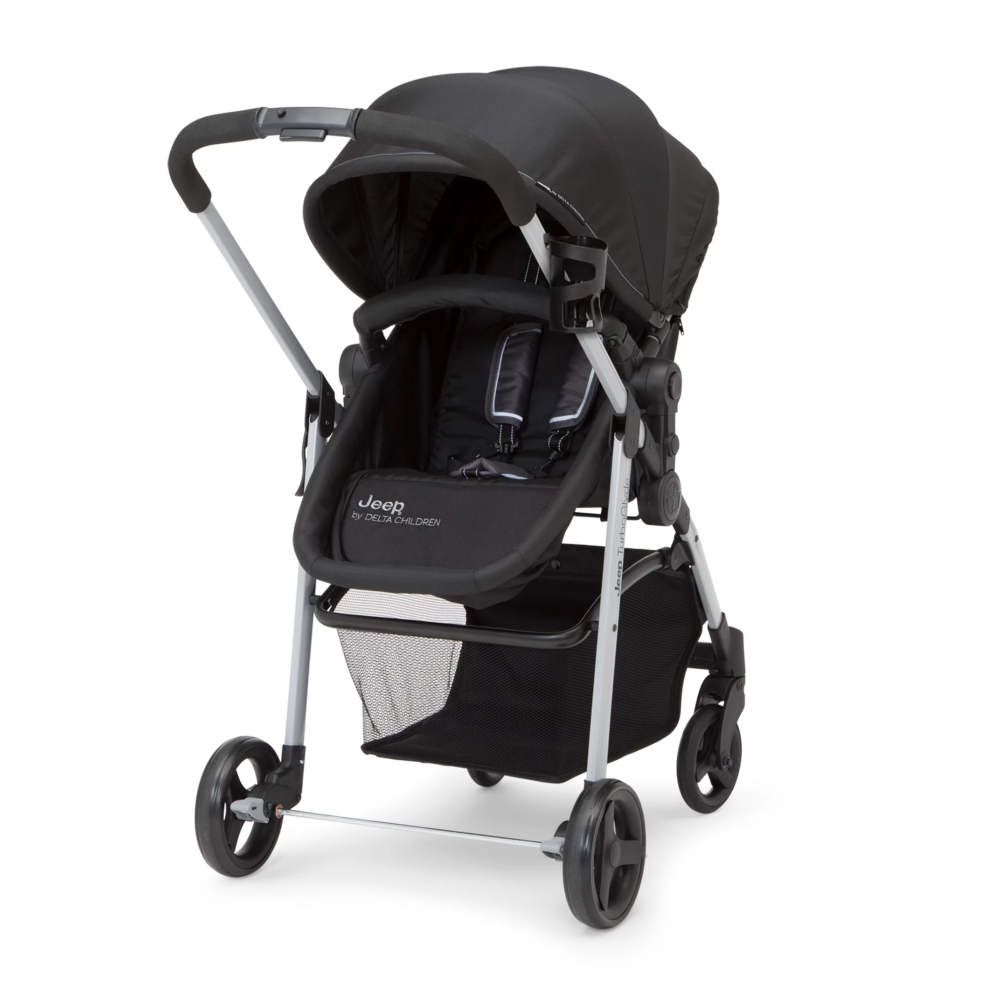Jeep TurboGlyde 3-in-1 Stroller by Delta Children, Black