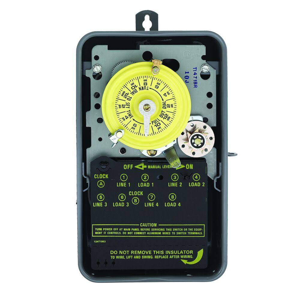 Intermatic T1471BR Electromechanical Timer,24 Hour,4Pst