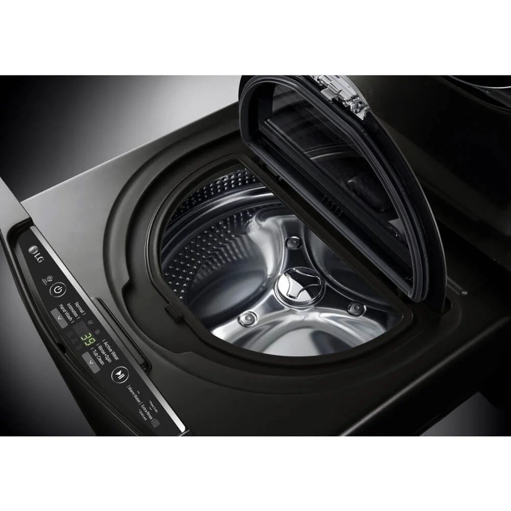 LG WD100CK 1.0 Cu. Ft. Black Stainless SideKick Pedestal Washer