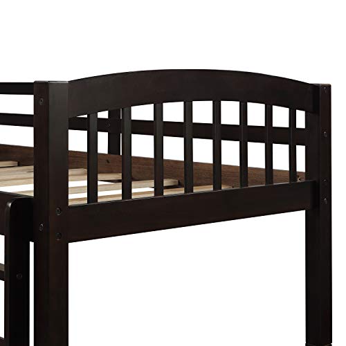 Ball & Cast Full Over Full Bunk Bed with Twin Size Trundle and Built in 4 Drawer,Wood Bunkbed w/Storage Ladder & Slat Support