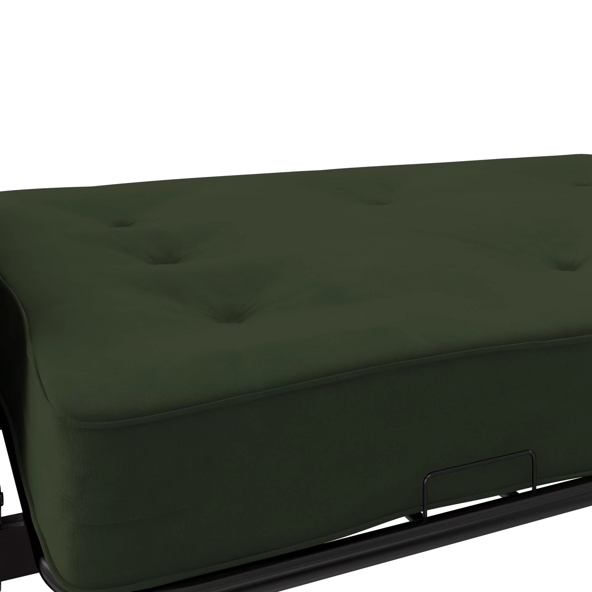 DHP Caden 6 Inch Futon Mattress with Tufted Cover and Recycled Polyester Fill, Full, Army Green