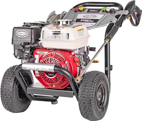 Simpson 61014 3500 PSI at 2.5 GPM Honda GX200 with AAA AX300 Axial Cam Pump Cold Water Professional Gas Pressure Washer PS61002-S