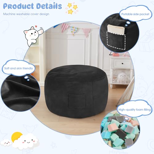 Bean Bag Chairs for Adults - Giant Bean Bag Chair Convertible Bean Bag Bed - Beanbag Chair with Micro Fiber Cover/Furniture Foam Filler